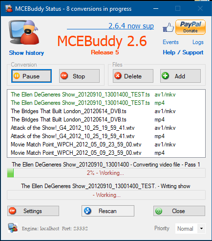 MCEBuddy2x Interface